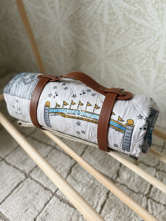 READY TO SHIP - EAST COAST MAGIC WDW - WATERPROOF MAT WITH LEATHER STRAP