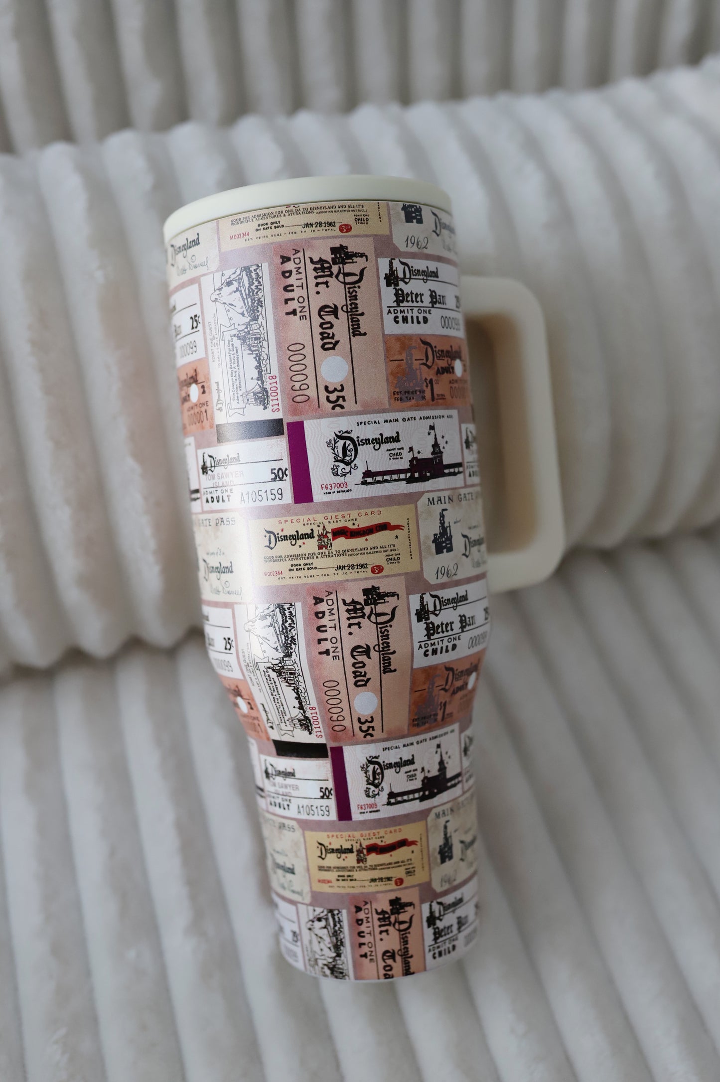 READY TO SHIP - DLR Vintage Ticket 40oz  tumbler