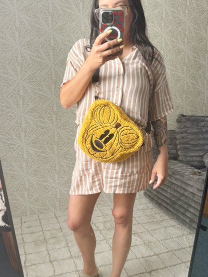 READY TO SHIP - PUMPKIN CROSSBODY PURSE (DOUDLE SIDED)
