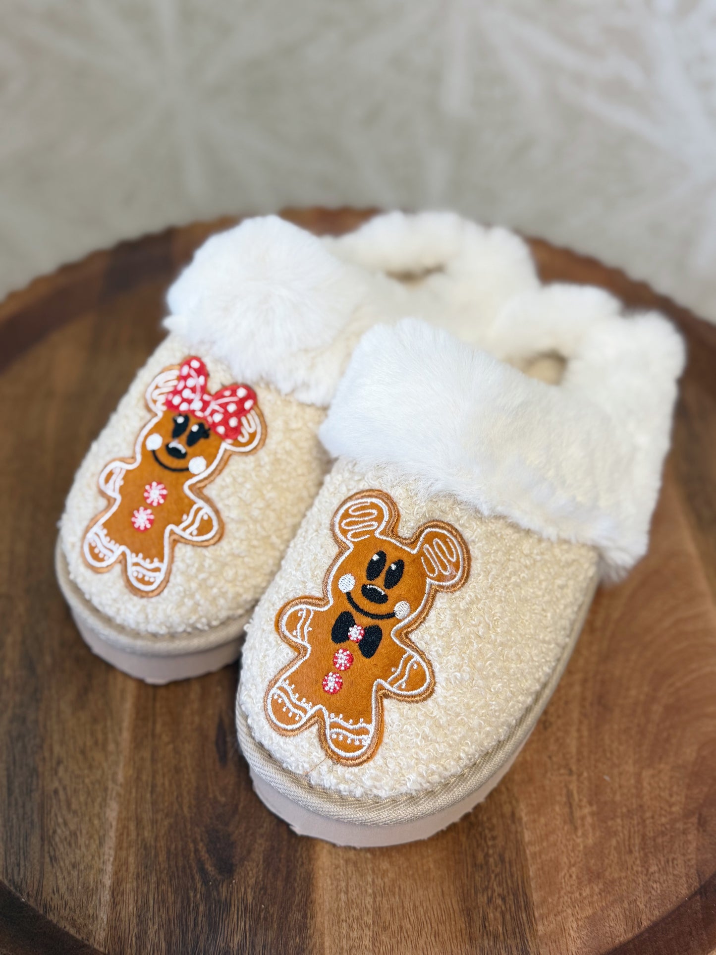 RTS - GINGERBREAD SCUFF SLIPPERS