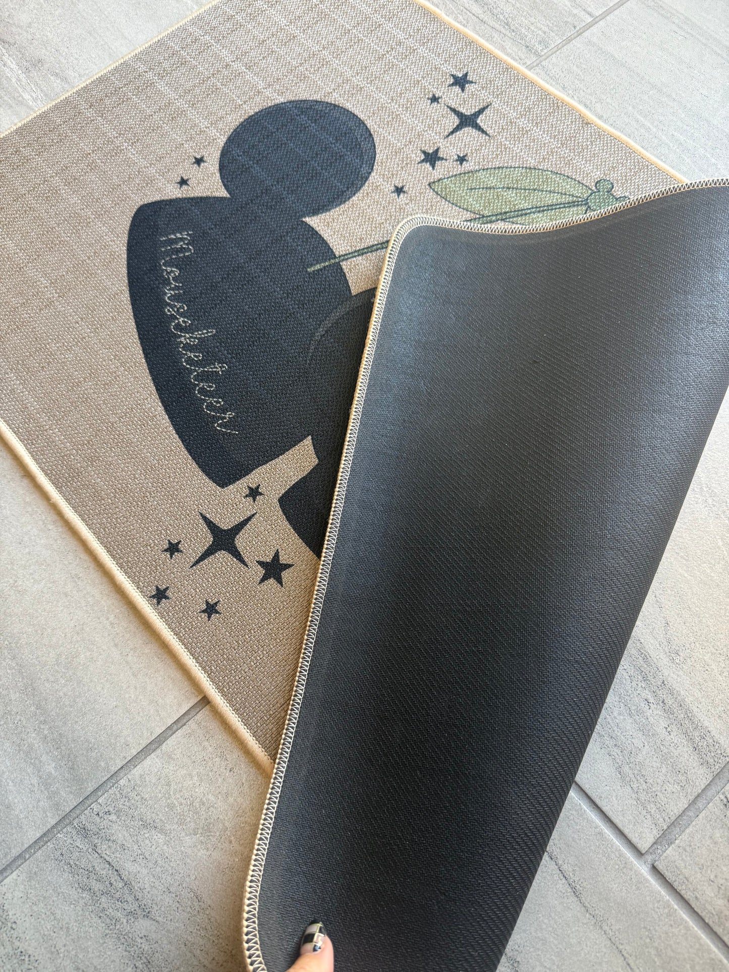 READY TO SHIP - MOUSEKETEER HAT CHERRYS -  NON SLIP MAT