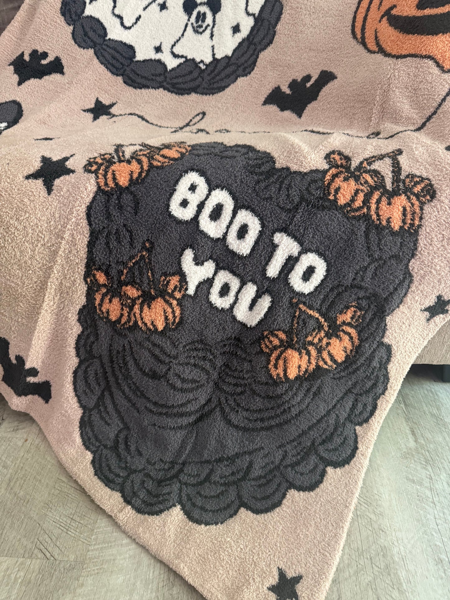 READY TO SHIP - BOO TO YOU CAKE KNITTED THROW
