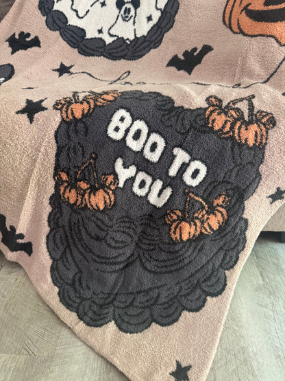 READY TO SHIP - BOO TO YOU CAKE KNITTED THROW