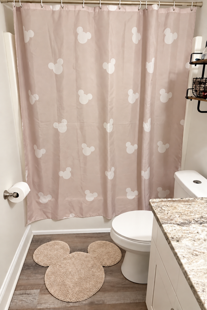 RTS- BEIGE MOUSE SILHOUETTE NON SLIP RUG