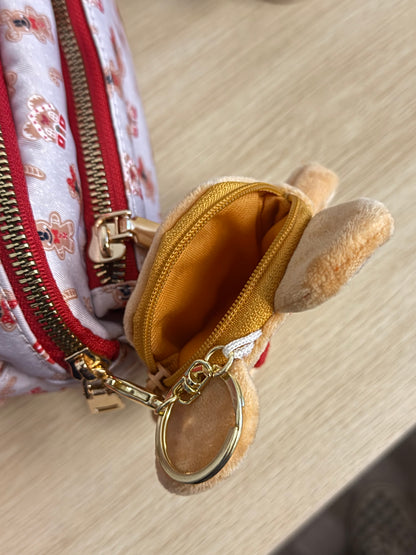 Gingy-  Keycahin/Bag Charm with Zipper Pouch