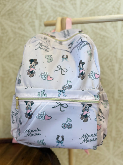 RTS- STANDARD SIZE BACKPACK - COWGIRL MOUSE