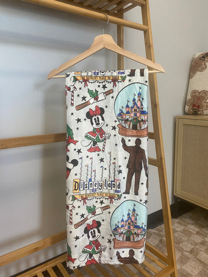 RTS - DLR Christmas at the Parks - Minky Blanket (50 x 60)