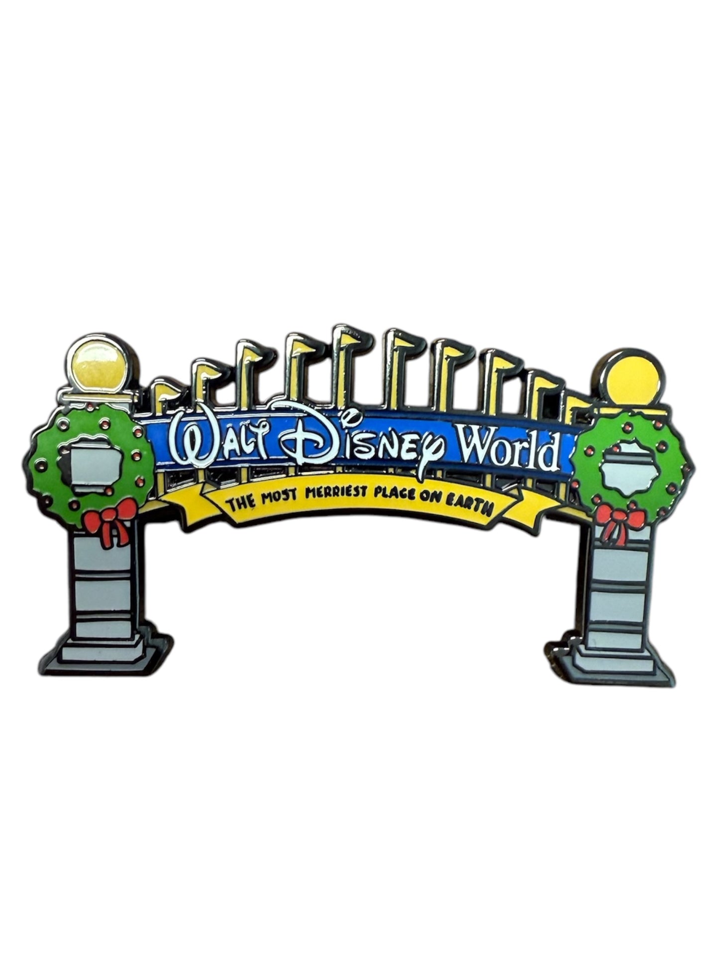 READY TO SHIP - WDW CHRISTMAS ENTRANCE SIGN - ENAMEL PIN