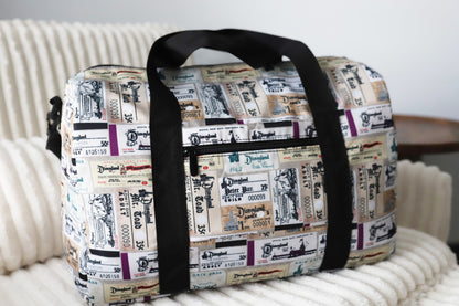 READY TO SHIP - DLR VINTAGE TICKET DUFFEL BAG