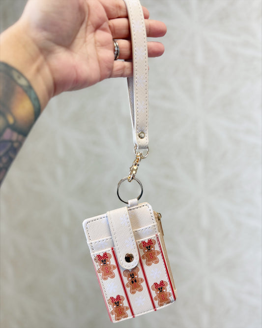 READY TO SHIP - GINGERBREAD - CARDHOLDER WRISTLET