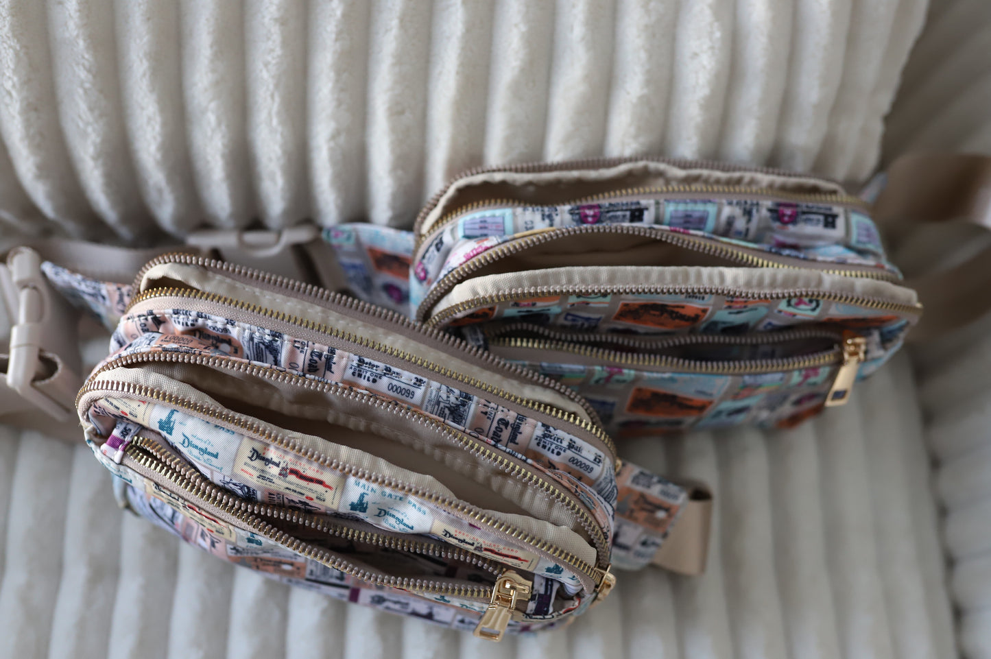READY TO SHIP - WDW VINTAGE TICKET - BELT BAG