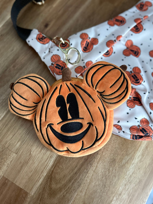 READY TO SHIP - PUMPKIN COIN POUCH/BAG CHARM