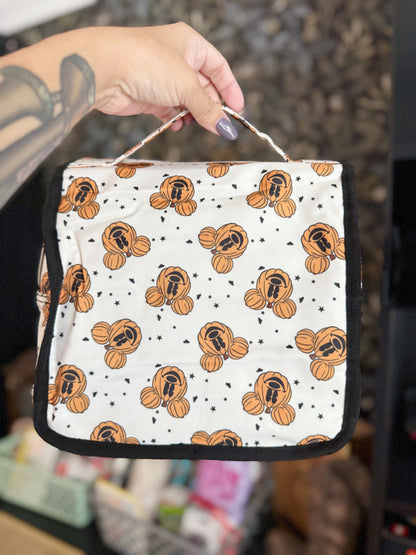 RTS - PUMPKINS - TRAVEL COSMETIC BATHROOM BAG