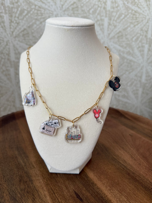 RTS- WEST COAST MAGIC DLR - CHARM NECKLACE (5 CHARMS)