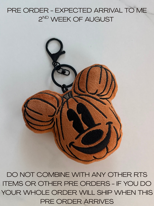 PRE ORDER- BOY PUMPKIN BAG CHARM - EXPECTED ARRIVAL TO ME 2ND WEEK OF AUGUST
