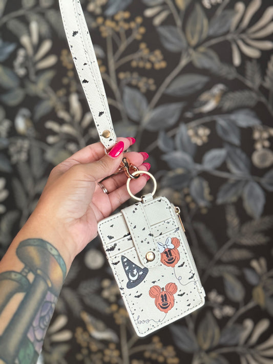 READY TO SHIP - RETRO CAKE SPOOKY MAGIC - CARDHOLDER WRISTLET