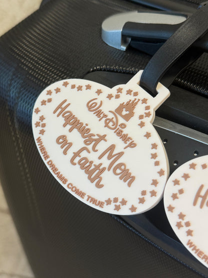 RTS- HAPPIEST ON EARTH - LUGGAGE TAG