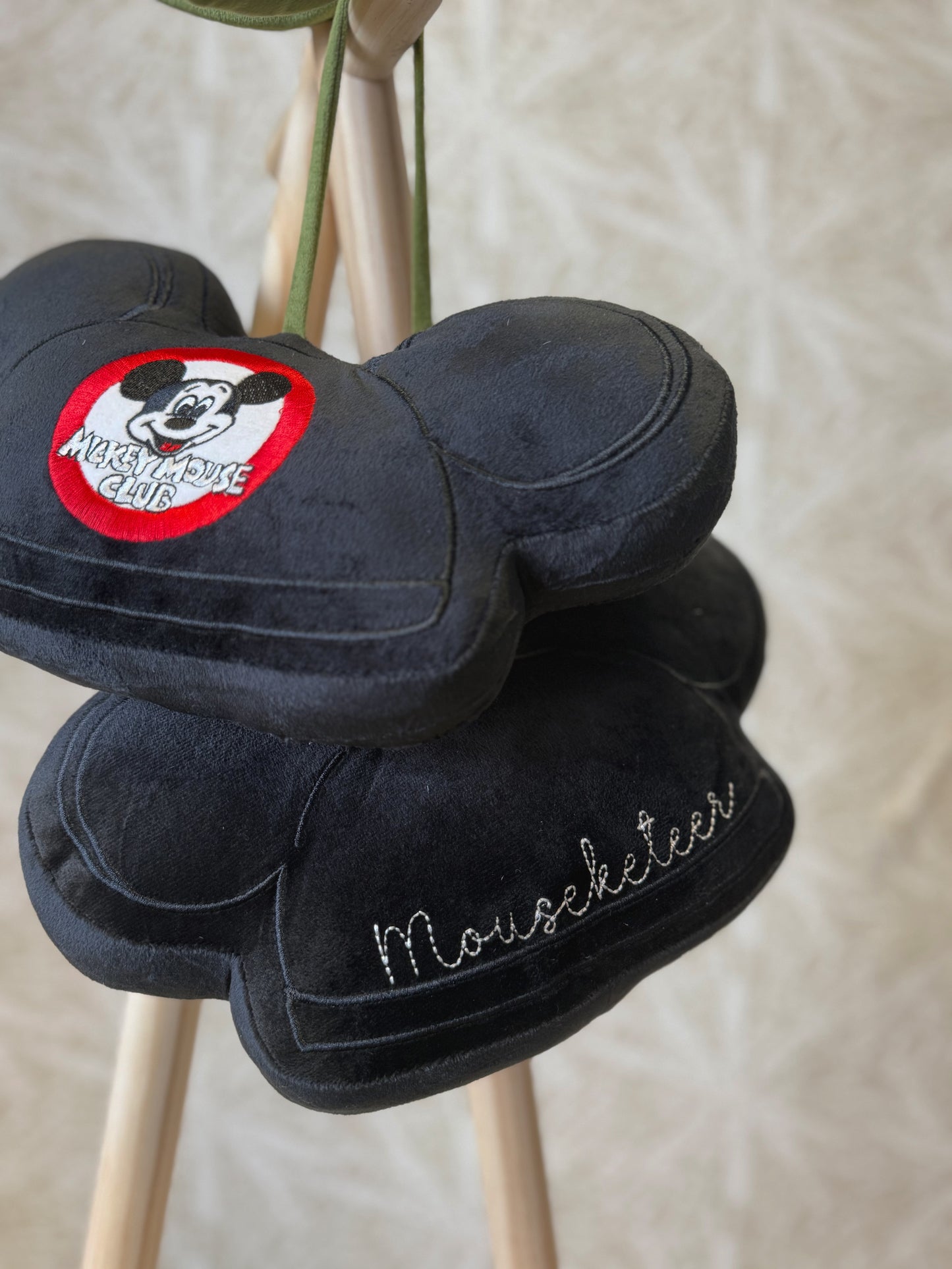 READY TO SHIP - MOUSEKETEER HAT CHERRY PILLOW