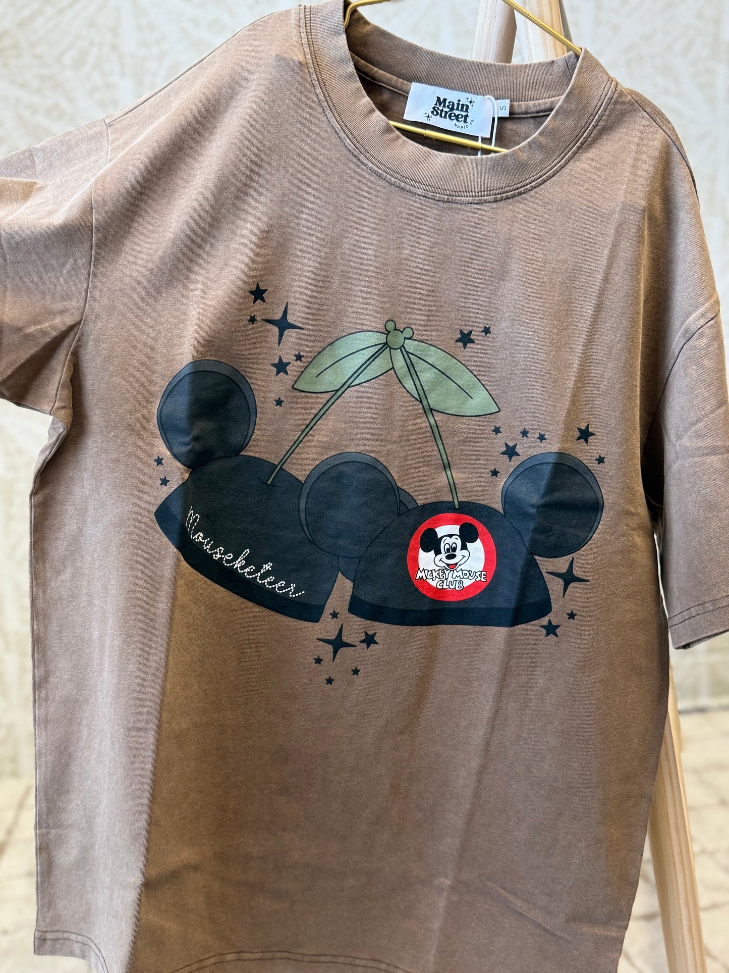 READY TO SHIP - MOUSEKETEER HAT CHERRY - SHIRT (KIDS & ADULTS)