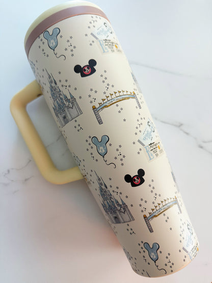 EAST COAST MAGIC WDW- 40 oz SIPPER STAINLESS STEEL TUMBLER