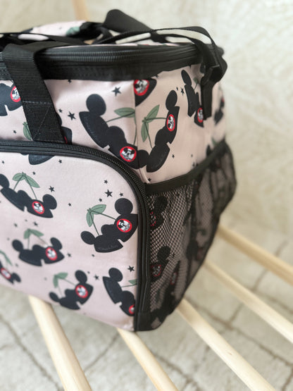 READY TO SHIP - MOUSEKETEER CHERRY HATS - INSULATED COOLER BAG