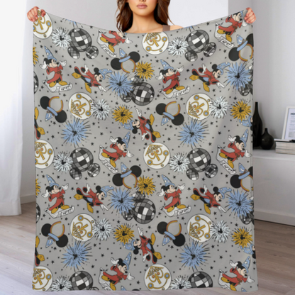 RTS - Sorcerer Mouse & Disco ball - Minky Blanket (50 x 60)