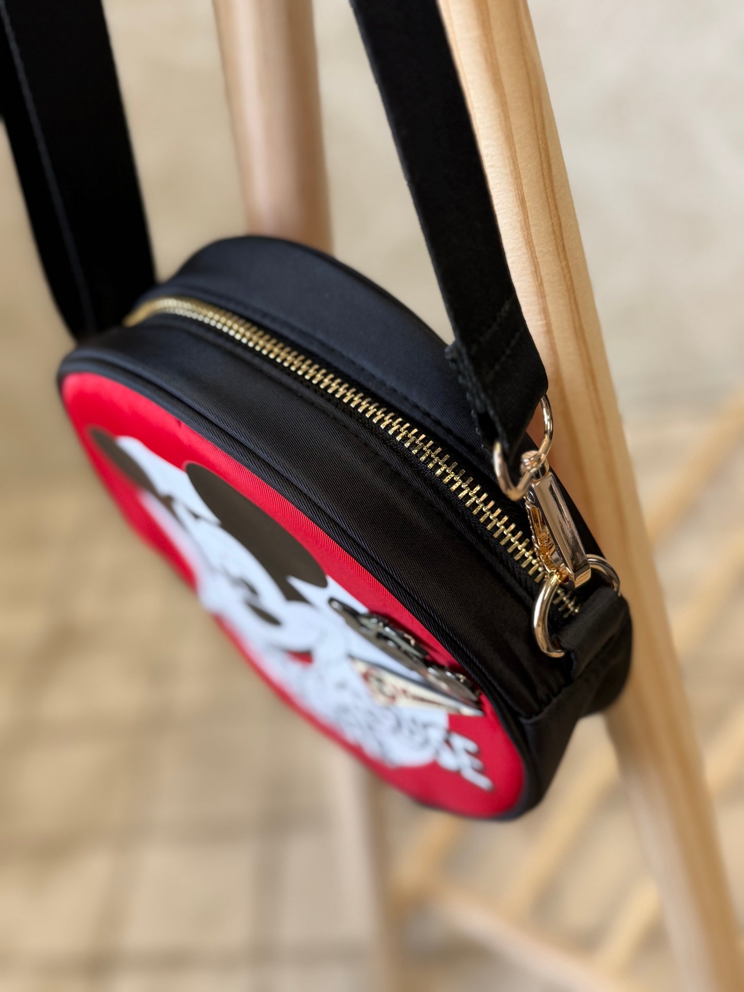 READY TO SHIP - MOUSE CLUB CROSSBODY - 8" ROUND (pins sold separately)