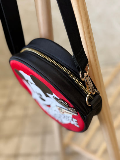 READY TO SHIP - MOUSE CLUB CROSSBODY - 8" ROUND (pins sold separately)