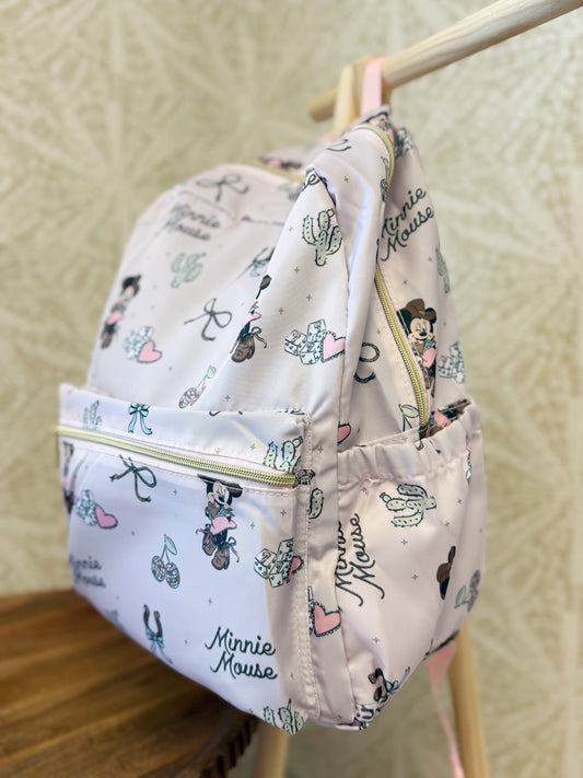 RTS- STANDARD SIZE BACKPACK - COWGIRL MOUSE