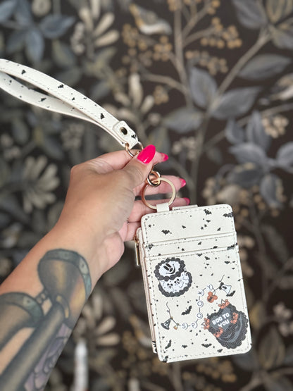 READY TO SHIP - RETRO CAKE SPOOKY MAGIC - CARDHOLDER WRISTLET