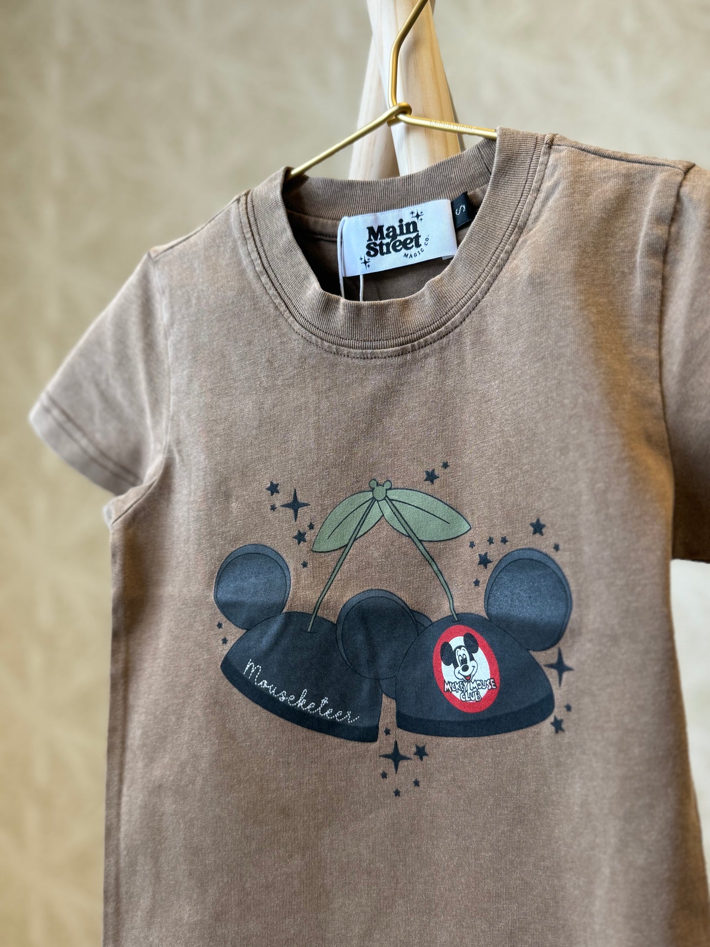 READY TO SHIP - MOUSEKETEER HAT CHERRY - SHIRT (KIDS & ADULTS)