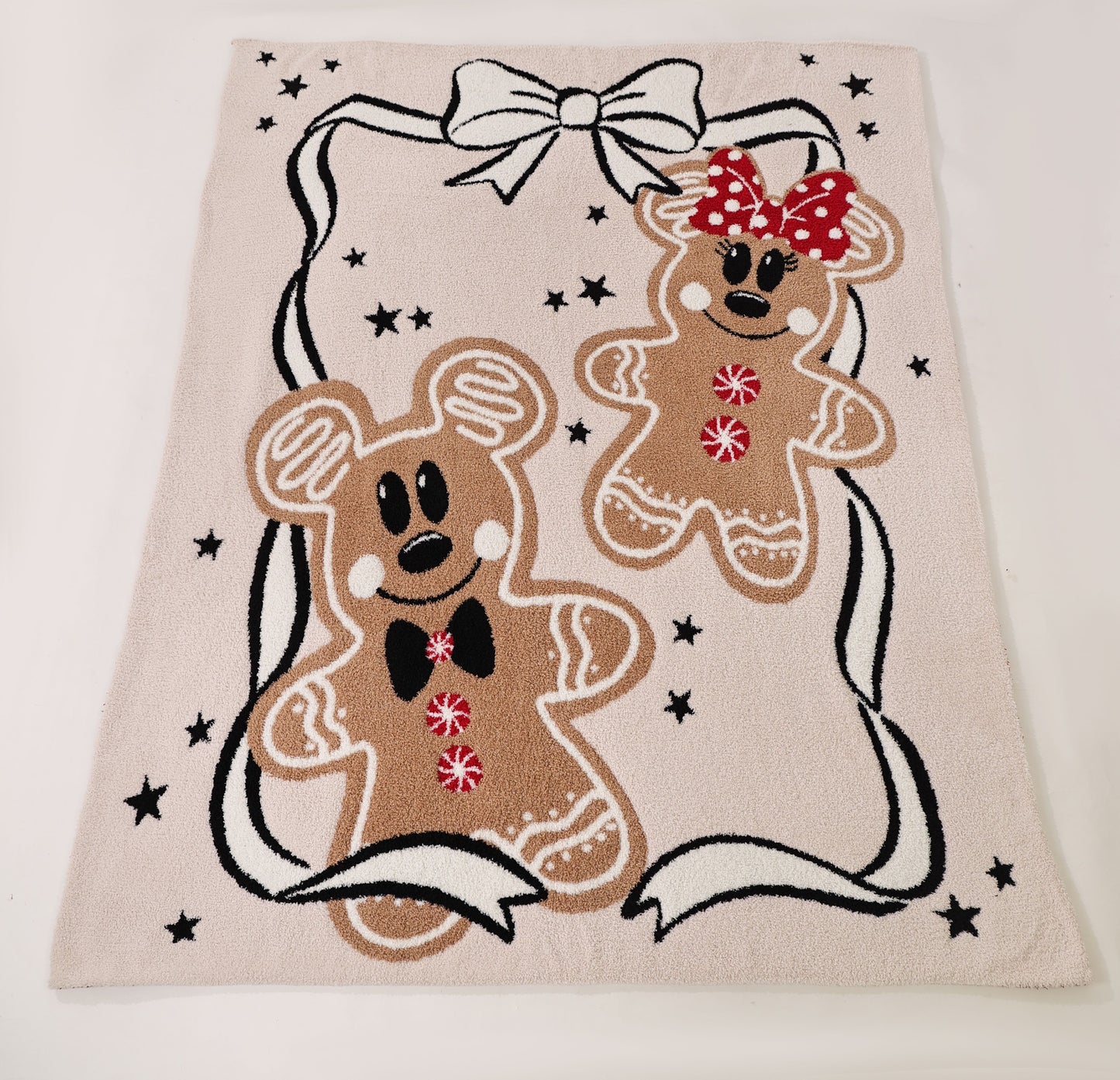 RTS - GINGERBREAD KNITTED THROW BLANKET