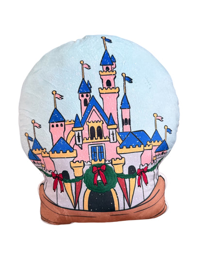 READY TO SHIP  - CASTLE SNOW GLOBE PILLOW