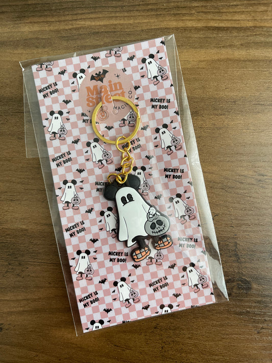 READY TO SHIP - GHOST MOUSE KEY CHAIN/BAG CHARM